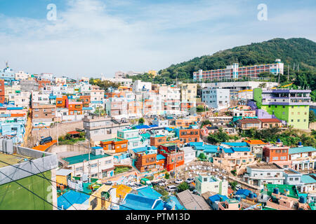 Gamcheon Culture Village vue panoramique à Pusan, Corée Banque D'Images