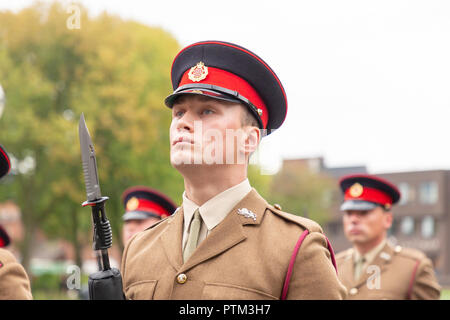 Vendredi 5 octobre - le 1er bataillon du régiment du duc de Lancastre exercé leur droit en tant que citoyens de l'arrondissement en défilant à travers les Banque D'Images