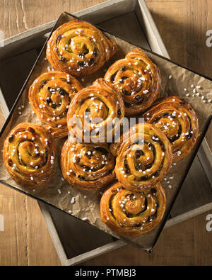 Pains aux raisins. Pâtisseries françaises. Food France Banque D'Images