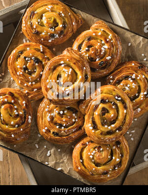 Pains aux raisins. Pâtisseries françaises. Food France Banque D'Images