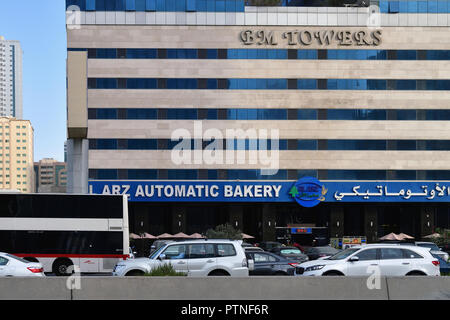 Dubaï, Émirats arabes unis - 10 avril. En 2018. BM Tower à Sharjah Banque D'Images