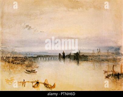 Croquis de la ville de Konstanz, 1842. Date/période : 1842. De l'aquarelle. La peinture. Auteur : J. M. W. Turner. TURNER, Joseph Mallord William. Banque D'Images