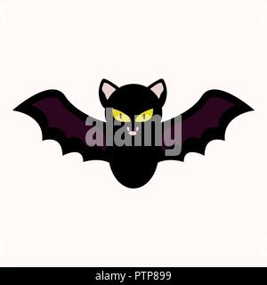 Cartoon vector illustration bat. Illustration de Vecteur