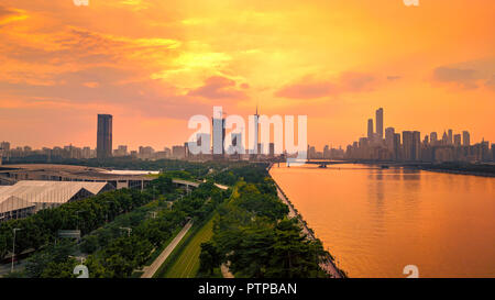 Paysage urbain de Guangzhou, Chine Banque D'Images