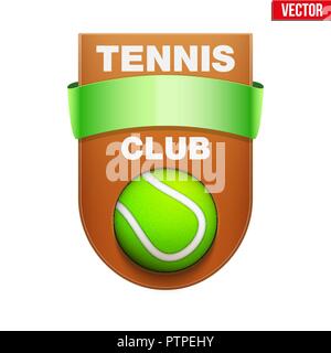 Badge de tennis et de l'étiquette Illustration de Vecteur