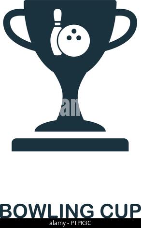 L'icône de tasse de bowling. Design style monochrome de la bowling collection. UX et l'interface utilisateur. Jango jack bowling cup icône. Pour la conception web, applications, logiciels, impression Illustration de Vecteur