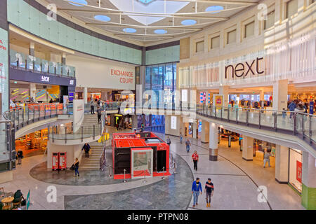 Manchester Arndale Centre shopping mall dans le centre-ville de Manchester, Greater Manchester, Angleterre. UK. Banque D'Images