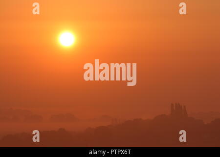 Sunrise de Rothwell Country Park, Leeds, West Yorkshire Banque D'Images