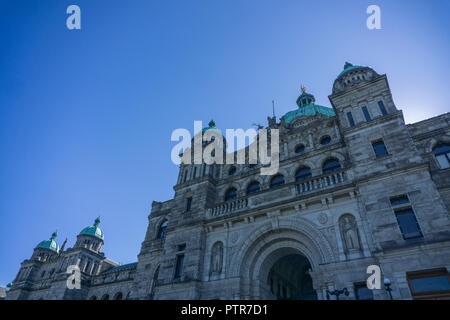 La Colombie Britannique bâtiments le Parlement à Victoria, au Canada Banque D'Images