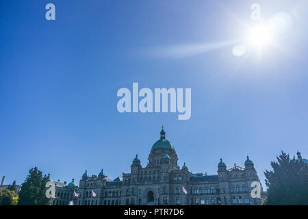 La Colombie Britannique bâtiments le Parlement à Victoria, au Canada Banque D'Images