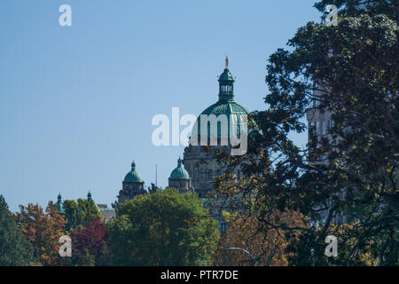 La Colombie Britannique bâtiments le Parlement à Victoria, au Canada Banque D'Images