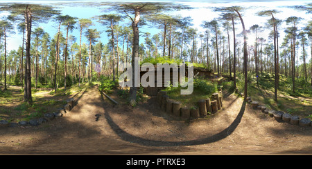 Vue panoramique à 360° de Tirailleurs lettons les fortifications de campagne