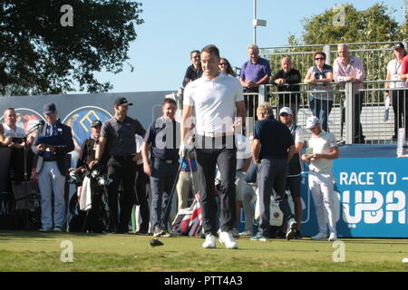 Walton Heath Golf Club, 10 octobre 2018. Ex Capitaine de Chelsea, John Terry sur la première pièce en t au Pro-Am au cours de la British SkySports Masters golf championship organisé par Justin Rose Crédit : Motofoto/Alamy Live News Banque D'Images