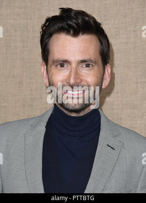 Los Angeles, CALIFORNIE, États-Unis. 10 octobre 2018. 10 octobre 2018 - Los Angeles, Californie - David Tennant. Première de HBO ''Camping''Los Angeles au crédit photo : Birdie Thompson/Admedia Banque D'Images