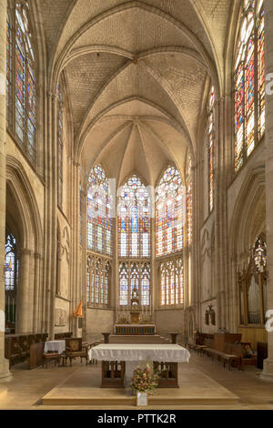 Choeur de la Basilique Saint-Urbain, 13e siècle église gothique à Troyes, France Banque D'Images