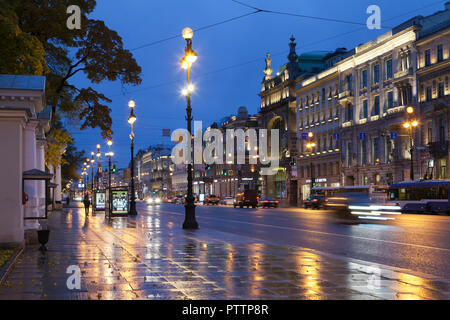 Nevsky Prospekt, Saint-Pétersbourg, Russie. Banque D'Images