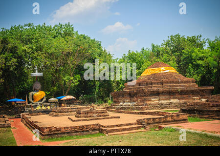 Ruines du Wat Khao, que l'un des temples en ruines dans la région de Wiang Kum Kam, un règlement historique et site archéologique qui construit par le roi Mangrai le Gréa Banque D'Images