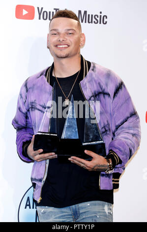 Kane Brown participant à la 46th Annual American Music Awards au Théâtre de Microsoft le 9 octobre 2018 à Los Angeles, Californie. Banque D'Images