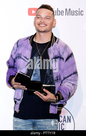 Kane Brown participant à la 46th Annual American Music Awards au Théâtre de Microsoft le 9 octobre 2018 à Los Angeles, Californie. Banque D'Images