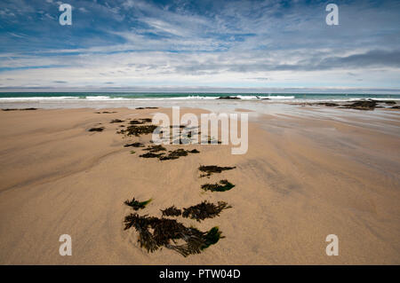 La plage à Porthtowan à Cornwall, England UK Banque D'Images