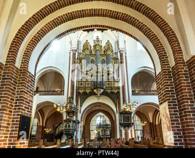 Orgue, cathédrale de Roskilde. Zélande, danemark Banque D'Images