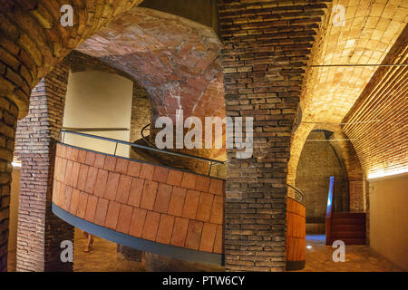 L'intérieur du Palau Guell palace conçu par Antonio Gaudi à Barcelone. Banque D'Images