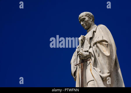 Francesco Burlamacchi, chef de l'ancienne République de Lucques contre Florence des Médicis à l'âge de la renaissance. Monument érigé en 1863 dans le centre historique ce Banque D'Images