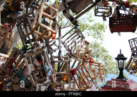 L'offre fort ou cage à Koneswaram Kovil à Trincomalee. Prises au Sri Lanka, août 2018. Banque D'Images