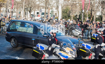 Funérailles de Johnny Hallyday à la Madeleine : personnalités rendent hommage Banque D'Images