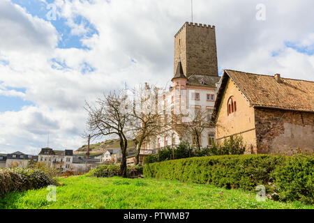 Ruedesheim am Rhein, Allemagne - 05 Avril 2018 : Boosenburg à Ruedesheim. Le château fut probablement construit à la fin du 12e siècle Banque D'Images