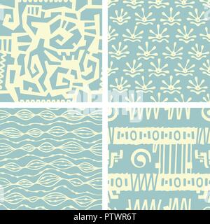 Abstract vector seamless patterns. Arrière-plans dessinés à la main. Pour utiliser le motif du tissu, le motif de remplissage, l'arrière-plan de la page web Illustration de Vecteur