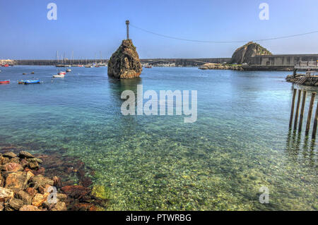 Pittoresque village de pêcheurs de Cudillero, dans les Asturies, Espagne Banque D'Images