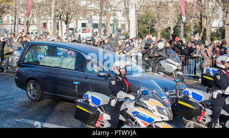 Funérailles de Johnny Hallyday à la Madeleine : personnalités rendent hommage Banque D'Images