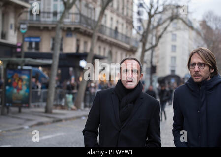 Funérailles de Johnny Hallyday à la Madeleine : personnalités rendent hommage Banque D'Images