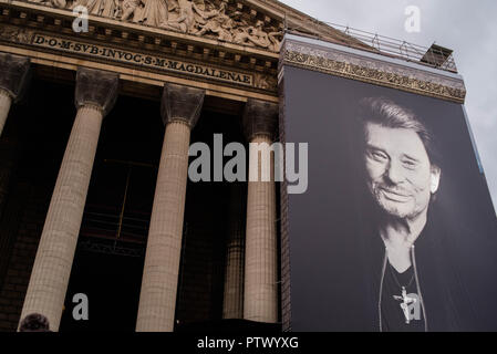 Funérailles de Johnny Hallyday à la Madeleine : personnalités rendent hommage Banque D'Images