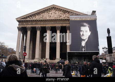 Funérailles de Johnny Hallyday à la Madeleine : personnalités rendent hommage Banque D'Images