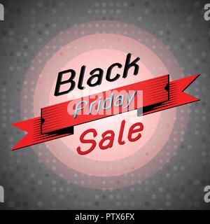 Le vendredi noir vente bannière sur fond de points, stock vector Illustration de Vecteur