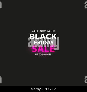 Belle Black Friday. arrière-plan de ventes de publicité dans les magasins et sur le site. vector illustration. Le vendredi noir Vente abstract background. Bannières vecteur. Illustration de Vecteur