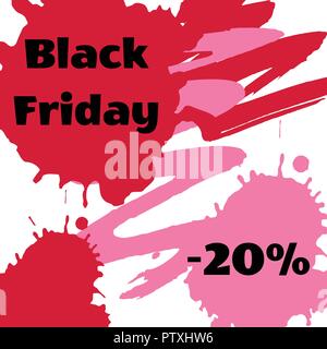 Vector illustration. Inscription vendredi noir sur fond coloré coloré Illustration de Vecteur