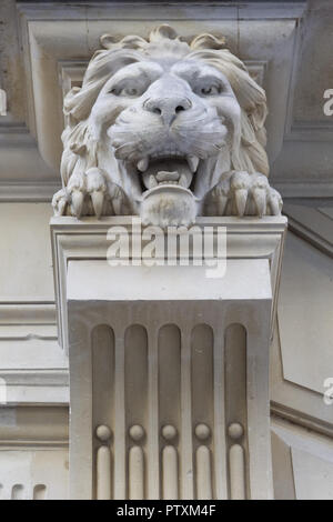 Les lions de pierre de Portland head Banque D'Images