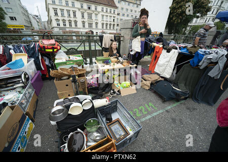 Le Naschmarkt, le plus populaire de la rue du marché à Vienne, en Autriche, situé sur la rue Wienzeile, il s'étend sur environ 1,5 kilomètres. Doté d''atmosphère : où : Vienne, Vienne, Autriche Quand : 09 Sep 2018 Crédit : Oscar Gonzalez/WENN.com Banque D'Images