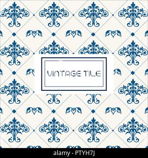 Modèle de tuile Vintage Illustration de Vecteur