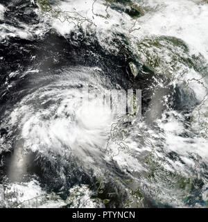 L'ouragan de l'espace. Vue Satellite. Éléments de cette image fournie par la NASA Banque D'Images