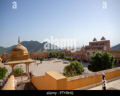 Jaipur, Inde, 20 septembre 2018. Visite de l'Amber fort pour un tour en éléphant Banque D'Images