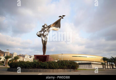 Vue générale de la Sammy Ofer stade avant l'UEFA Ligue des Nations Unies Groupe C1 match entre Israël et l'Écosse. ASSOCIATION DE PRESSE Photo. Photo date : Jeudi 11 octobre 2018. Voir l'ACTIVITÉ DE SOCCER histoire d'Israël. Crédit photo doit se lire : Adam Davy/PA Wire. RESTRICTIONS : Utiliser l'objet de restrictions. Usage éditorial uniquement. L'utilisation commerciale qu'avec l'accord écrit préalable de la Scottish FA. Banque D'Images