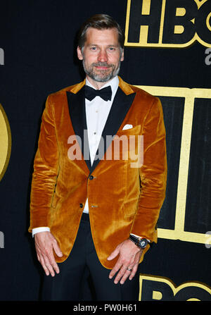 Nikolaj Coster-Waldau arrive à HBO's Post Emmy Awards Réception à l'esplanade du Pacific Design Center le 17 septembre 2018 à Los Angeles, Californie Banque D'Images