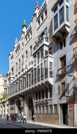 Antoni Gaudi, Palau Guell, El Raval, Barcelone, Espagne Banque D'Images