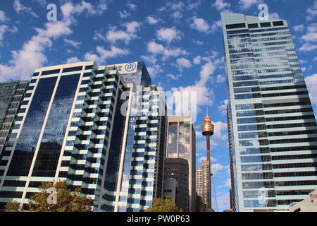 Scy racleur avec reflecions en Australie Banque D'Images