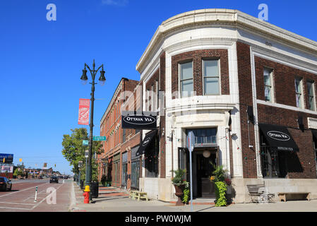 Ottava branché via restaurant italien sur Michigan Avenue, dans, dans le Michigan, Corktown, USA Banque D'Images