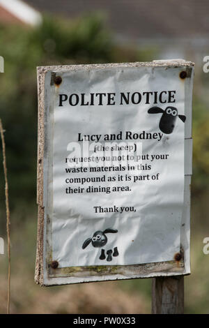 Information board pour Lucy et Rodney le mouton à Pakefield Église, Suffolk, UK.